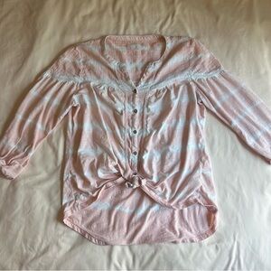 New Directions Tie-Front Blouse - Size XL
